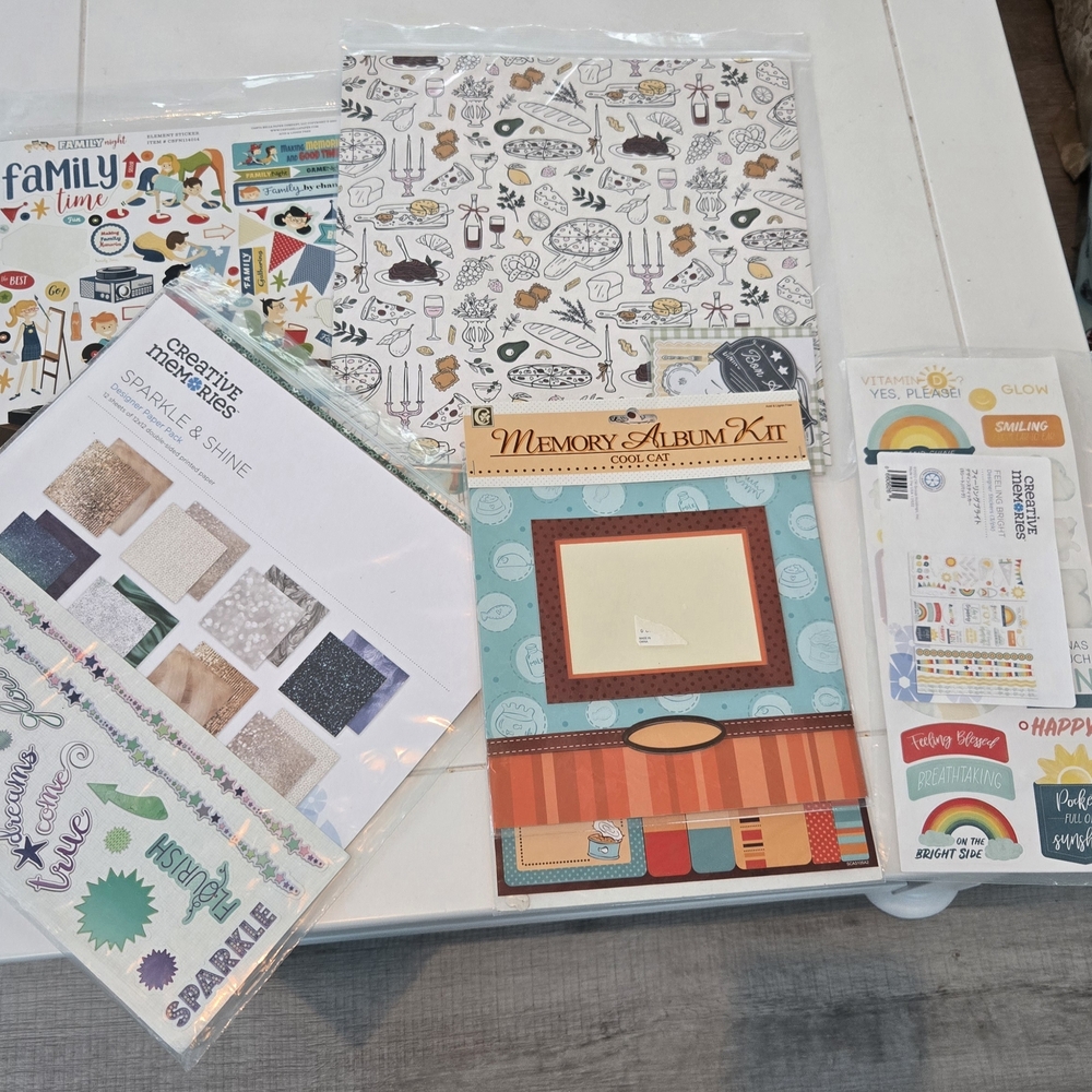 New Creative Menories Crafting Paper and Sticker Set